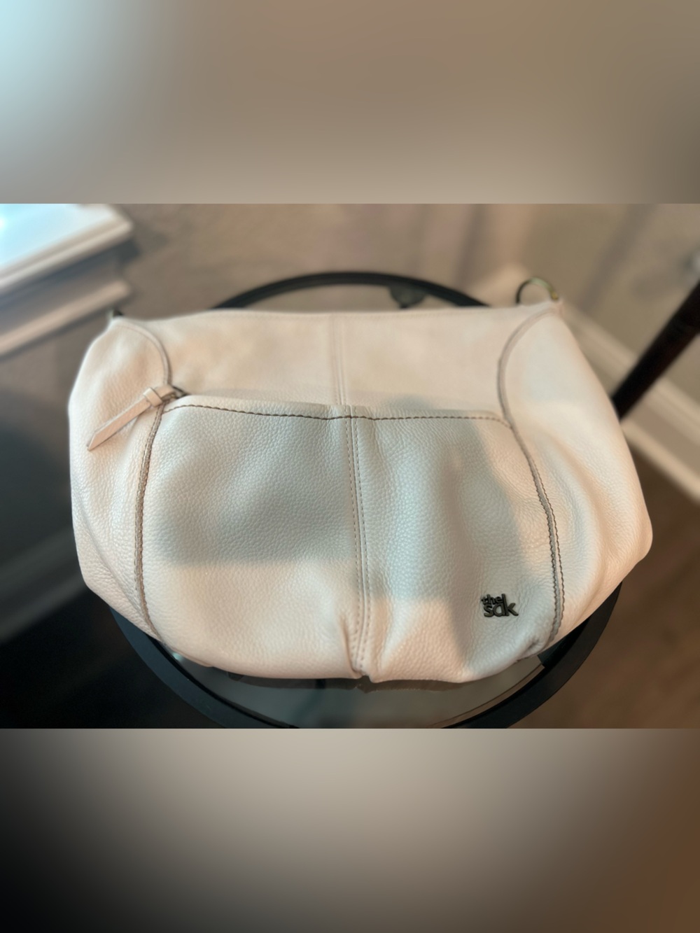 The Sak White Tote Bag with Inner Zip Pocket